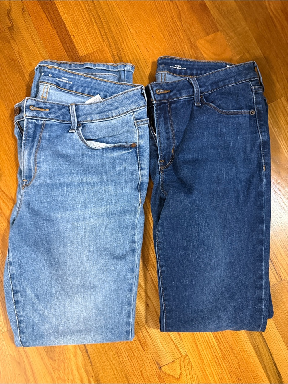 Old Navy Women’s Boot Cut Jeans - Light Blue & Dark Blue